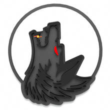 Wolf Moon spatbord badges achterklep embleem 3D badge 4