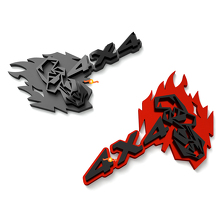 Flame Skull 4x4 spatbordemblemen achterklepembleem 3D embleem 2