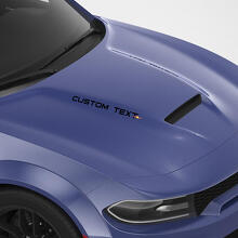 Roushcharged Stijl Aangepaste Tekst Motorkapstickers voor Dodge Charger_4