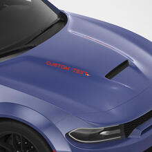 Roushcharged Stijl Aangepaste Tekst Motorkapstickers voor Dodge Charger_6