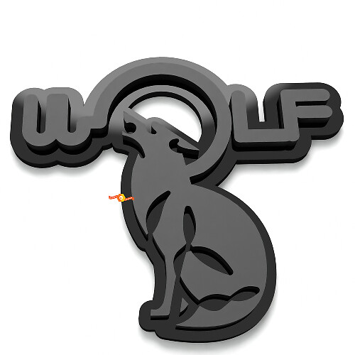 Wolf spatbordbadges achterklep embleem 3D badge