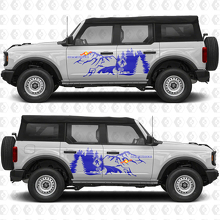 Bigfoot Off Road Bergbos Zijdeuren Race Strepen Stickers voor Ford Bronco 2
