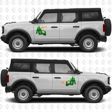 Bigfoot Road Mountain Forest Zijdeuren Race Strepen Stickers voor Ford Bronco 3