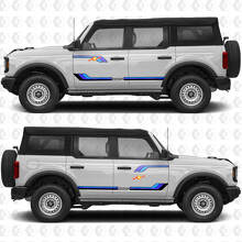 Aangepaste Tekst Heritage Retro Vintage Zijdeuren Racestrepen Stickers voor Ford Bronco 2
