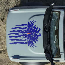 Vinylsticker Amerikaanse vlag adelaar motorkap voor Musclecar horse_6
