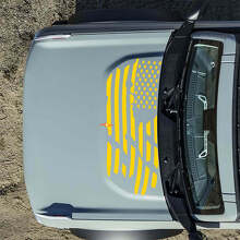 Motorkap Amerikaanse VS vlag vernietigde decals stickers voor Musclecar horse 7