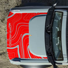 Motorkap Topografische Offroad Stickers voor Ford Bronco 3