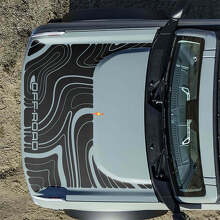 Topografische Offroad Motorkap Vinyl Decal Sticker Grafieken 2 voor Musclecar horse 4