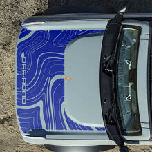 Motorkap Topografische Offroad Stickers voor Ford Bronco 5