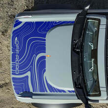 Topografische Offroad Motorkap Vinyl Decal Sticker Grafieken 2 voor Musclecar horse 5