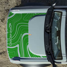 Motorkap Topografische Offroad Stickers voor Ford Bronco 6