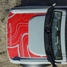 Motorkap Topografische Offroad Stickers voor Ford Bronco 7
