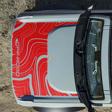 Topografische Offroad Motorkap Vinyl Decal Sticker Grafieken 2 voor Musclecar horse 7