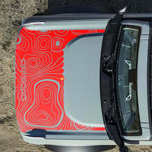 Motorkap Topografische Offroad Stickers voor Musclecar horse 2 3