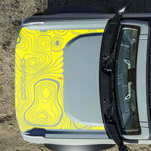 Motorkap Topografische Offroad Stickers voor Musclecar horse 2 4