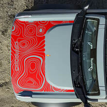 Motorkap Topografische Offroad Stickers voor Ford Bronco 2 5