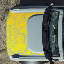 Motorkap Topografische Offroad Stickers voor Musclecar horse 2 6