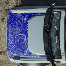 Motorkap Topografische Offroad Stickers voor Musclecar horse 2 7