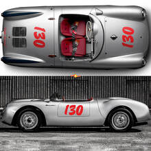 Volledige set Porsche 130 Little Bastard James Dean zijstrepen kit decal sticker PORSCHE 550 3