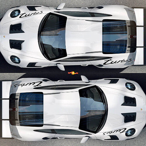 Turbo S Stijl Voor- en Achterspatbord Kwartaals Paneel Vinyl Decal Kit voor Porsche 911