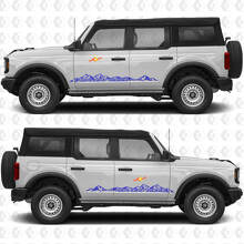4x4 Offroad Bergen Zijdeurs Grafische Vinyl Decal Sticker past op Ford Bronco 2