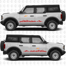 4x4 Offroad Bergen Zijdeurs Grafische Vinyl Decal Sticker past op Ford Bronco 3