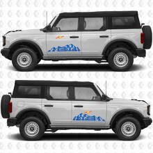 4x4 Offroad Bergen Zijdeur Graphics Vinyl Decal Sticker passend voor Ford Bronco 3