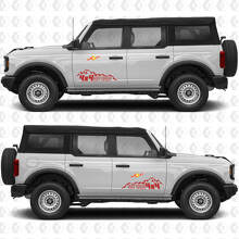 4x4 Off-Road Bergen Zijdeur Graphics Vinyl Decal Sticker passend voor Ford Bronco 3