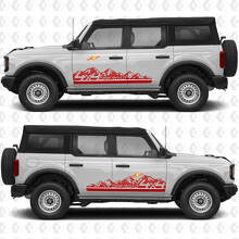 4x4 Off-Road Berg Zijstrip Deurgraphics Vinyl Decal Sticker geschikt voor Ford Bronco 3