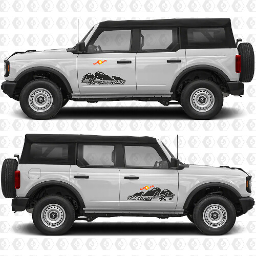 4x4 Off Road Zijkant Deur Graphics Stickers voor Ford Bronco