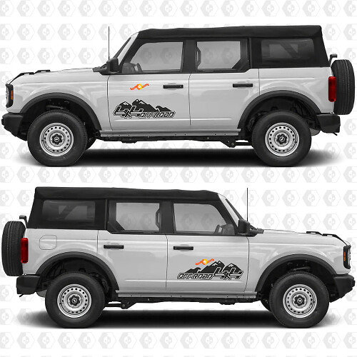 4x4 Off Road Zijkant Deur Graphics Stickers voor Ford Bronco