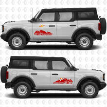 4x4 Off Road Zijkant Deur Graphics Stickers voor Ford Bronco 3