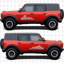 2x 4x4 Off Road zijdeur grafische decals voor Ford Bronco 3