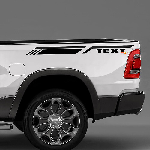 Aangepaste Tekst Zijbed Zijstrook Stickers Decals Grafieken voor Dodge RAM 1500