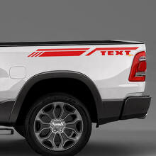 Aangepaste Tekst Zijbed Zijstrook Stickers Decals Grafieken voor Dodge RAM 1500 2
