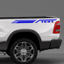 Aangepaste Tekst Zijbed Zijstrook Stickers Decals Grafieken voor Dodge RAM 1500 3