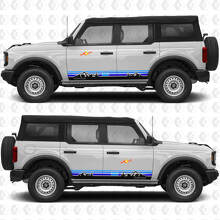 Classic Retro Zonneondergang Bergen Strepen Deur Vinyl Decals Stickers voor Ford Bronco Heritage 2