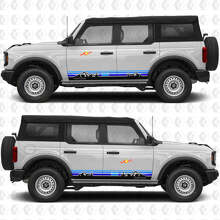 Retro Zonsondergang Bergen Strepen Zijdeuren Vinyl Decal Sticker Graphics voor Musclecar horse 2