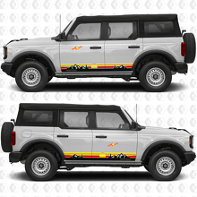Classic Retro Zonneondergang Bergen Strepen Deur Vinyl Decals Stickers voor Ford Bronco Heritage 3
