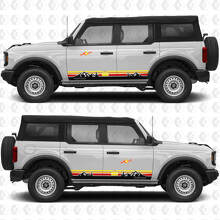 Classic Retro Zonneondergang Bergen Strepen Deur Vinyl Decals Stickers voor Ford Bronco Heritage 3