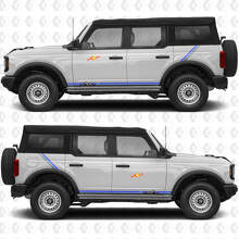 Retro zonsondergang bergen strepen deurs vinyl decals stickers voor Ford Bronco Heritage 2