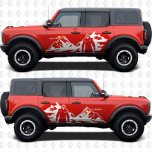 Yeti Off Road Mountains Side Doors Graphics Vinyl Decal Sticker passend voor Ford Bronco 3