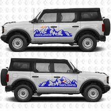 Mountains Side Doors Vinyl Decal Sticker Graphics 2 voor Ford Bronco 2