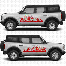 Mountains Side Doors Vinyl Decal Sticker Graphics 2 voor Ford Bronco 3