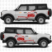 Rock Crawler Mountains Side Doors Graphics Vinyl Decal Sticker 2 passend voor Ford Bronco 3