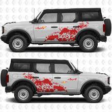 4x4 Offroad Splash Zijdeuren Vinyl Decal Sticker Graphics 4 voor Ford Bronco 3
