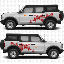 Militaire Ster Splash Zijdeuren Grafische Vinyl Decal Sticker geschikt voor Ford Bronco 3