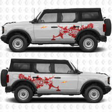 Militaire Ster Splash Zijdeuren Grafische Vinyl Decal Sticker geschikt voor Ford Bronco 3