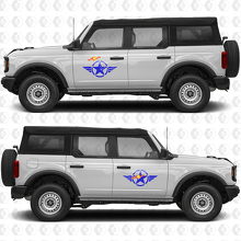 Military Star Versleten Zijdeuren Grafische Vinyl Decal Sticker past op Ford Bronco 2