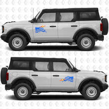 USA-vlag zijportier vinyl sticker voor musclecar paard_2